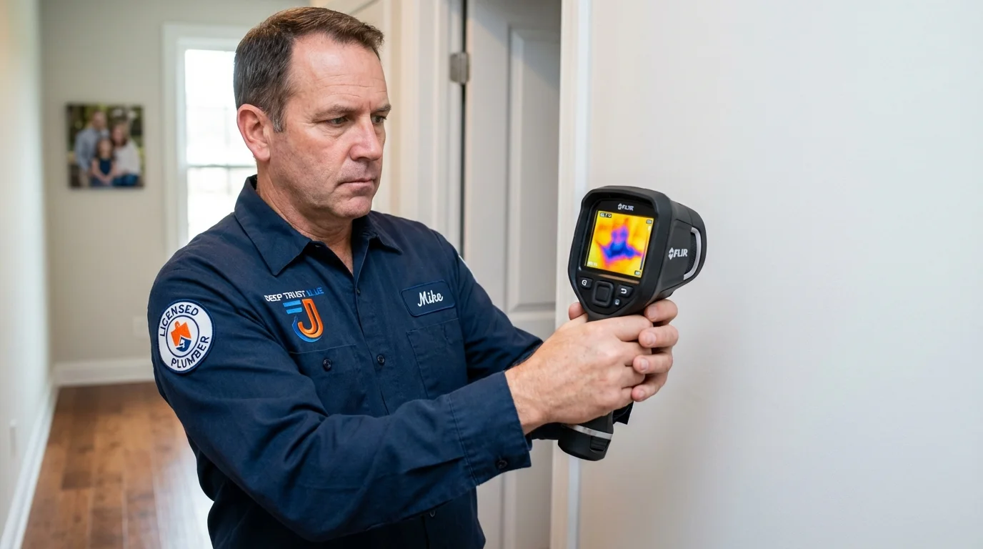 Thermal imaging leak detection by Johns Plumbing LLC in Slinger